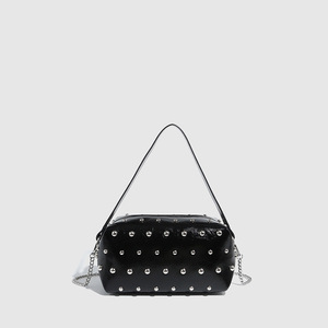 Sac à main élégant pour femme de style vintage, sac à bandoulière en cuir PU tendance avec décoration à rivets, fermeture éclair et motif original Tanjing - Product Image 6