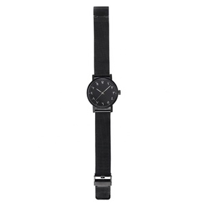 Montre en <span class=keywords><strong>maille</strong></span> pour hommes et femmes, bracelet minimaliste, cadran arabe islamique, Simple, japonais, Quartz noir, Design arabe - Product Image 5