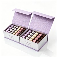 Boîte à chocolat personnalisée avec logo, emballage alimentaire, boîte à truffes, boîte à chocolat magnétique avec séparateur en papier