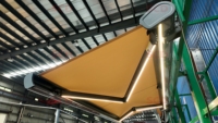 Auvent rétractable de 7 m de long avec projection de 3,5 m, auvent cassette complet en aluminium pour fenêtre et porte, fabrication usine