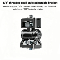 Support de moniteur flexible réglable de type escargot CHANDA 88237 avec filetage 1/4 pouce, broches ARRI, inclinaison à 180°, rotation à 360°, en alliage d'aluminium, pour laser