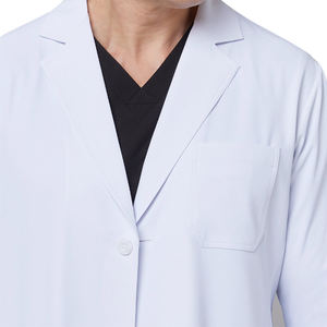 ชุดยูนิฟอร์มแพทย์ชายหญิง YH Custom LOGO เสื้อกาวน์สีขาว ปกบาก แขนยาว ชุดแพทย์ ชุดผ่าตัดในโรงพยาบาล - Product Image 6