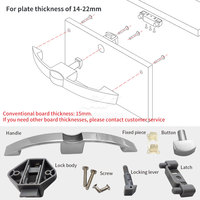 BSS321-1G BANGSUO RV Verrou de tiroir/armoire en alliage de zinc doré avec bouton de fermeture, remplacement pour Maxus V90 2019- État neuf