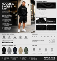 Ensemble de survêtement pour homme, sweat à capuche oversize, short et pantalon de survêtement, pour le sport et les loisirs quotidiens