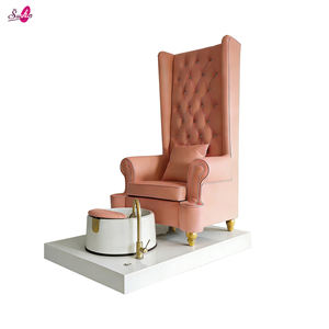 Fauteuil <span class=keywords><strong>de</strong></span> Pédicure Queen's Seat - Luxe en Cuir PU pour Salon <span class=keywords><strong>de</strong></span> Manucure, Spa des Pieds avec Vibration, Chaleur, Massage par Pétrissage, Pompe <span class=keywords><strong>de</strong></span> Drainage, Coloré - Product Image 5