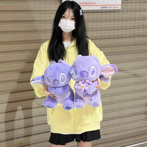 Nuevo Peluche de Stitch, Muñeco de Stitch con Flores, Peluche de Ángel, Serie <span class=keywords><strong>Lilo</strong></span> & Stitch, Venta al por Mayor - Product Image 3
