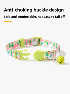 Collier pour animaux de compagnie en polyester durable et élégant, collier pour chat, réglable, boucle anti-étouffement, rivet, collier confortable - Product Image 6