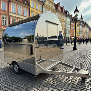 Remorque de cuisine à faible entretien, chariot mobile en acier inoxydable pour hot-dogs et glaces - Product Image 6