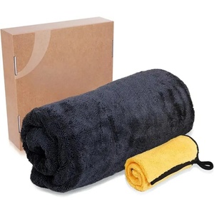 Manufacturer 1200gsm 40x60cm 60X90cm Microfiber High Absorption Twisted Loop Car <strong>Rapid</strong> Cleaning <strong>Drying</strong> Detailing Cloth <strong>Towels</strong> - Product Image 2