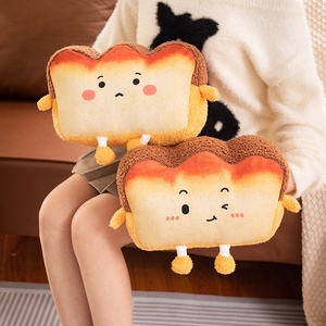 Coussin de siège de chaise de bureau, design pain, oreiller en peluche, chauffe-mains - Product Image 3