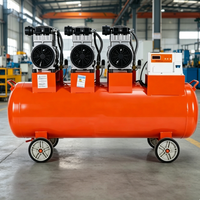 Vente directe usine Compresseur d'air à piston industriel commercial 90L sans huile refroidi par air faible bruit personnalisé