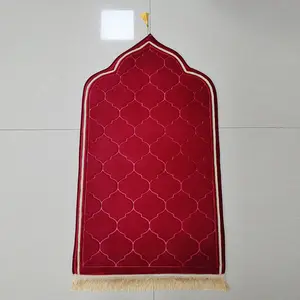 Hồi giáo hồi giáo cầu nguyện mat dày bọt hồi giáo cầu nguyện Mat hồi giáo Thảm cầu nguyện động vật in Polyester hiện đại hình chữ nhật nhà bếp thảm