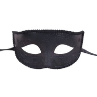 Masque de mascarade antique pour hommes et femmes en PVC imprimé UV pour bal costumé vénitien d'Halloween pour adolescents en noir, blanc, argent et or