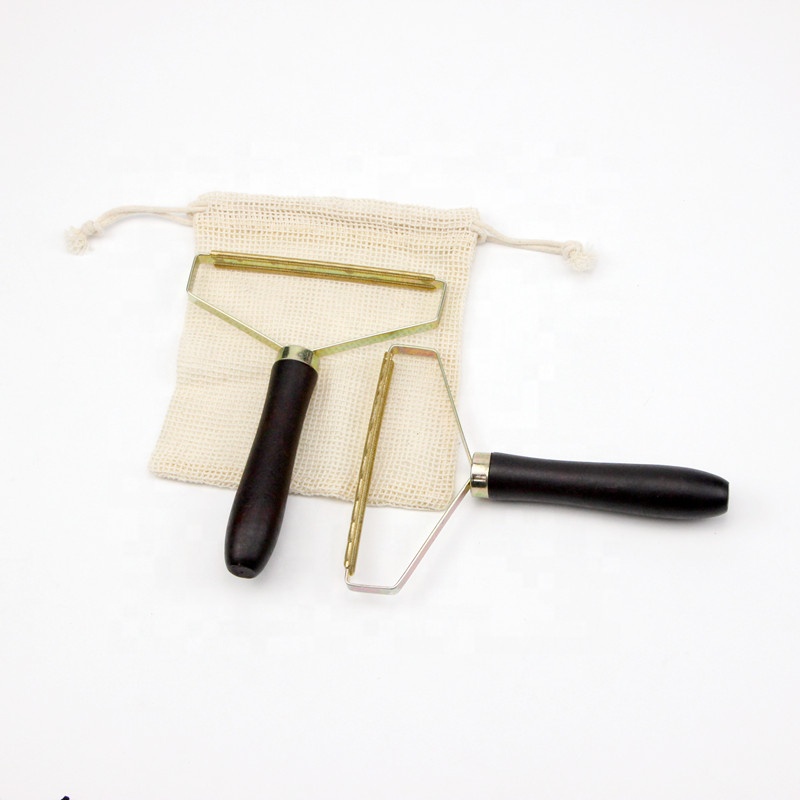Портативный прибор для удаления катышков, ручная бритва с роликами для одежды, Черный бук, с деревянной ручкой, средство для удаления катышков, кашемировая шерстяная расческа