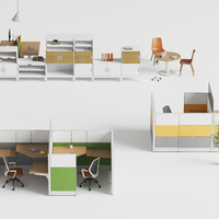 OMNI Design moderne Panneaux de station de travail assis-debout compacts Séparateurs de bureau cloisons de bureau autoportantes pour des solutions de confidentialité