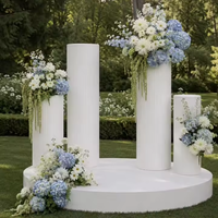 Arrangement floral luxueux pour autel de mariage, boule de fleurs artificielles en soie bleue et blanche, hydrangea, pour la décoration de lieux d'événements