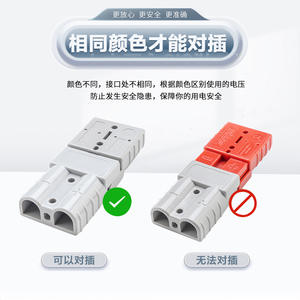 Conector de alta corriente para batería de montacargas Anderson, piezas de repuesto para montacargas eléctricos - Product Image 1