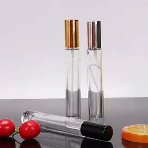 Vintage 10ml Mini vetro bottiglie di profumo di qualità campione chiaro decanti con fondo spesso Design quadrato riutilizzabile cosmetici