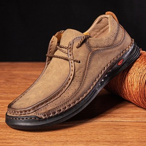 Zapatos Deportivos de Microfibra para Hombre, Talla Grande, Primavera-Otoño, Casuales, con Cordones, Hechos a Mano, Forro de Malla Transpirable, Suela de Goma, a la Moda - Product Image 1