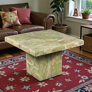 Square Green Onyx Stone Coffee and Nesting <b>Table</b> <b>Top</b> Indian Crafts Wholesale Modern Natural Agate <b>Bedside</b> Counter Desk Furniture - Product Image 1