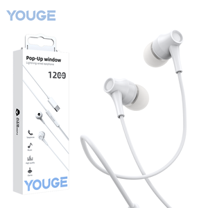 2025 Nieuwste Bedrade Oordopjes Met Microfoon HD Geluid Klittenvrije Platte Kabel voor Muziek Gaming Gesprekken Comfortabele Oordopjes Met Microfoon - Product Image 2