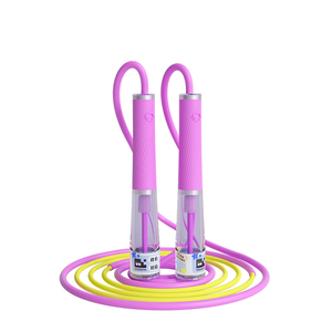 <span class=keywords><strong>Corde</strong></span> <span class=keywords><strong>à</strong></span> <span class=keywords><strong>sauter</strong></span> rapide de haute qualité pour enfants et adultes, avec poignées longues, cordes segmentées de 4,5 mm pour exercices aérobiques - Product Image 1