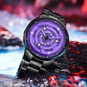 Nouvelle Montre-bracelet à Quartz Officielle 3D Originale Rotative en Gros, Étanche, Anime Rinnegan pour <span class=keywords><strong>Sasuke</strong></span> - Product Image 1