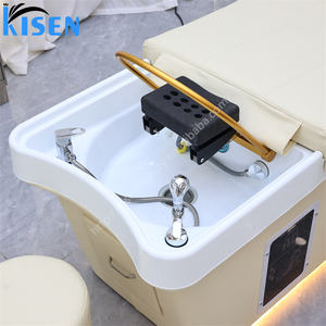 Lit de salon Kisen tête japonaise équipement de spa <span class=keywords><strong>Table</strong></span> de massage personnalisée lit de shampooing évier de lavage de cheveux thaïlandais professionnel - Product Image 5