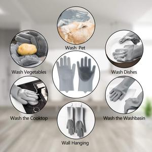 Pet bakım eldiven nazik köpek banyo şampuan fırça masaj eldiveni gelişmiş beş parmak tasarımı ile verimli deglove eldiven - Product Image 5