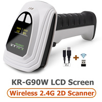 Escáner BT inalámbrico de base multifuncional KEFAR con detección automática lector de código de barras 2D QR compatible con IOS/Android