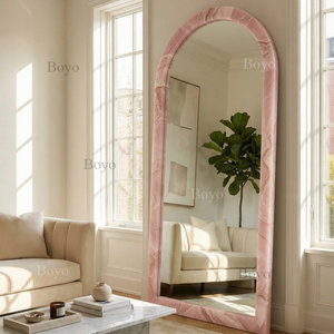 Miroir <span class=keywords><strong>de</strong></span> sol <span class=keywords><strong>en</strong></span> marbre à bords ondulés <span class=keywords><strong>de</strong></span> style nordique <span class=keywords><strong>en</strong></span> <span class=keywords><strong>pierre</strong></span> naturelle, marbre rouge Rosso Alicante, cadre <span class=keywords><strong>de</strong></span> miroir <span class=keywords><strong>en</strong></span> <span class=keywords><strong>pierre</strong></span> naturelle - Product Image 3