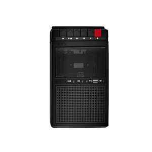 Lecteur de cassettes portable rétro noir avec Bluetooth, USB, carte TF et fonction d'inversion automatique pour l'enregistrement à domicile et en étude - Product Image 2
