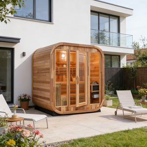 4-6 Persons Family Size Solid Wood Red Cedar Sauna Room for Home/Villa - Product Image 2