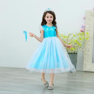 2019 fashion sequin sleeveless dress <span class=keywords><strong>frozen</strong></span> for kids party - Product Image 4