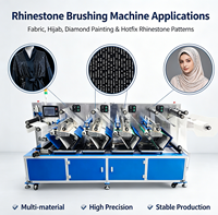Machine de pose et de fixation de strass DSMC 60CM 4 couleurs en acier au carbone 2-3 feuilles/min Garantie 1 an pour tissus de vêtements de cérémonie