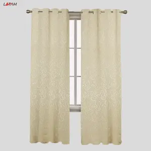 wholesale cheap elegent polycotton jacquard window curtain for living room