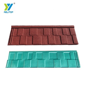 Tegole Metalliche Rivestite con Scaglie di Pietra Naturale Tipo Shingle Rosso Mattone 0.35MM 0.4MM 0.5MM <span class=keywords><strong>in</strong></span> Acciaio Alluminio-Zinco - Product Image 4