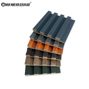 Goodson — Grille fustisée moderne <span class=keywords><strong>Mdf</strong></span>, panneau mural 3D en bois étanche pour maison intérieure - Product Image 1