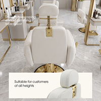 Chaise de coiffure moderne à rotation 360° réglable pour salon de beauté et barbier