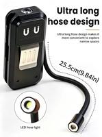 Lámpara de Inspección LED Recargable con 7 Modos, Cuello Flexible, Magnética, para Reparación de Motores, Mantenimiento de Automóviles y Taller