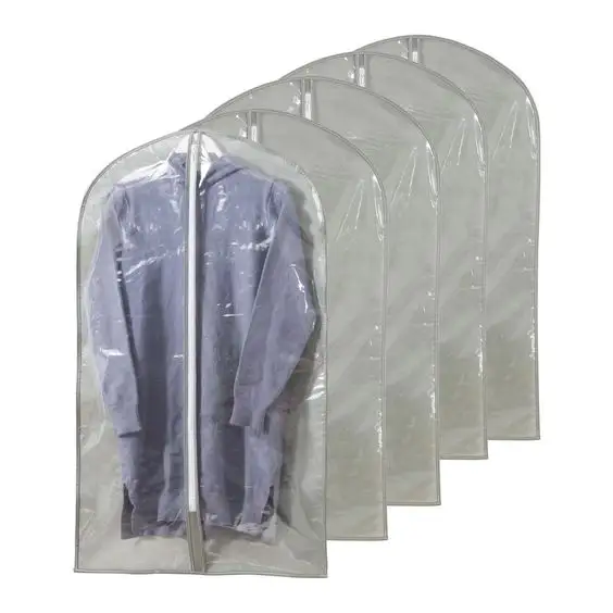 Özelleştirilmiş toz geçirmez askı depolama koruyucu ceket elbise organizatör durumda, seyahat takım kolları ile taşıyıcı çanta kapakları/
