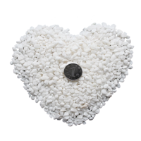 Galets de granit naturel blanc neige, fabriqués à la machine, pour aménagement paysager de jardin zen japonais, allées et cours
