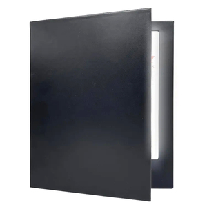 Menú de restaurante Cafe Club 2 Light View Menú Panel LED Iluminación Menú negro Folleto de cuero PU - Product Image 1