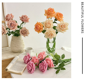 Rosa Artificial de Alta Calidad al por Mayor, Flor Individual Realista al Tacto para el Día de la Madre, Cumpleaños, Decoración del Hogar - Product Image 6