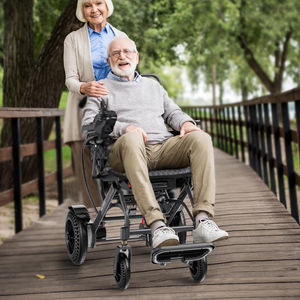 Silla de Ruedas Eléctrica Plegable de Aleación de Aluminio con Motor de 500W y Batería de Gran Capacidad, Productos de Fábrica China - Product Image 2