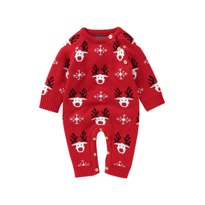 Mimixiong OEKO-TEX <strong>Baby</strong> <strong>Christmas</strong> Romper Knitted Cute Deer <strong>Newborn</strong> Bebes Long Sleeve Overalls Jumpsuit Toddler Warm <strong>Outfits</strong> - Product Image 1