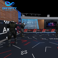 Sistema de Arcade de Tiro VR Inalámbrico, Arena de Movimiento Libre, Simulador de Juego Multijugador para 4-10 Jugadores, Equipo de Entretenimiento