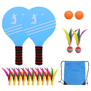 Ensemble de raquettes de <span class=keywords><strong>badminton</strong></span> professionnelles pour enfants, en bois massif, légères, durables, de haute qualité, avec volant, cadre en peuplier, logo imprimé - Product Image 4