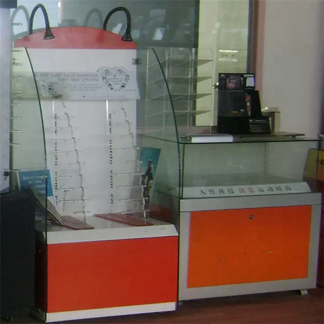 China Cheap Customized Wooden Sunglass Display Cabinet plexi glass display case acrylic display cabinet