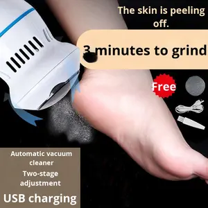 ミニ自動充電式電気フットケアマシンロングハンドル新しいCallusリムーバー真空フットグラインダー死んだプラスチックガラス用 - Product Image 2